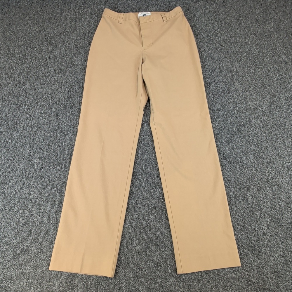 Gap Womens Pants 4 Tan Khaki Rayon Blend Stretch Straight Leg Vintage Y2K 2004